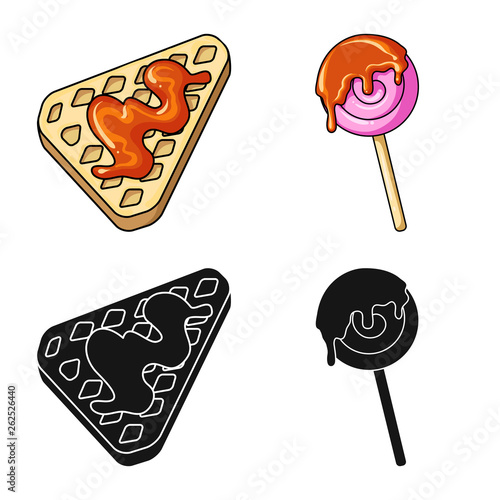 Vector illustration of confectionery and culinary logo. Collection of confectionery and product vector icon for stock.