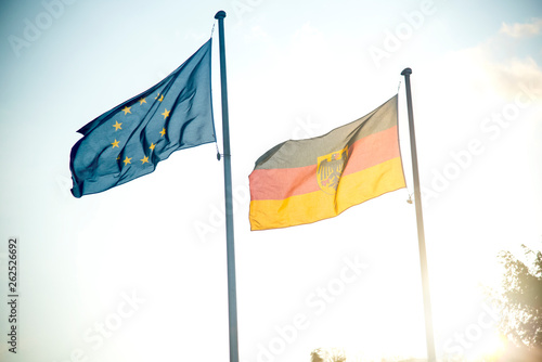 european union flag and germany flag © fatma