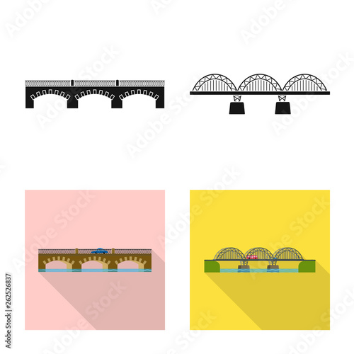 Vector design of connection and design icon. Set of connection and side stock vector illustration.