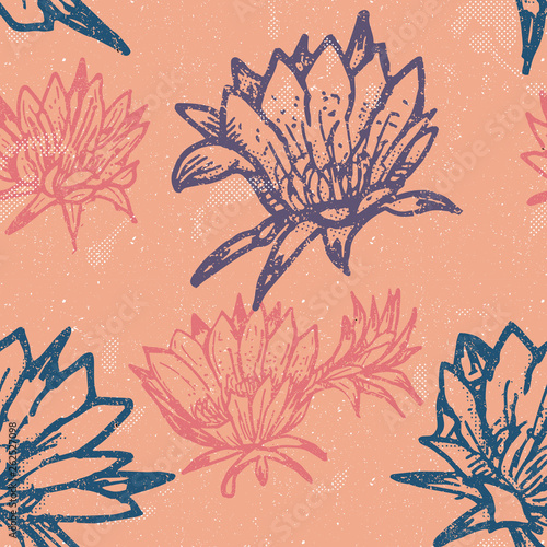 Pattern sem emenda de flores do cactus