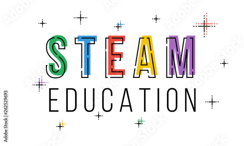 STEAM - science, technology, engineering, arts, mathematics. Education concept