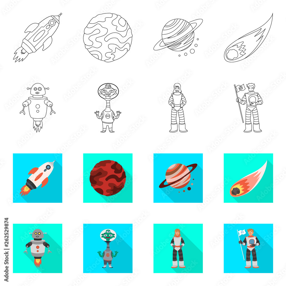 Vector illustration of astronomy and technology logo. Collection of astronomy and sky stock symbol for web. Vector illustration of astronomy and technology logo. Collection of astronomy and sky stock symbol for web.