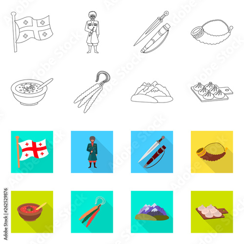 Isolated object of culture and sightseeing icon. Collection of culture and originality vector icon for stock.