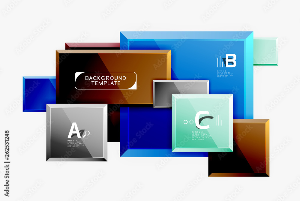 Minimal square banner abstract background