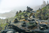 Stones stacked for Norwegian fairytale trolls