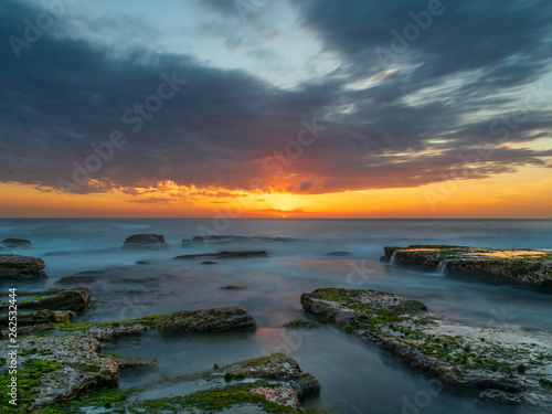 sunset over the sea