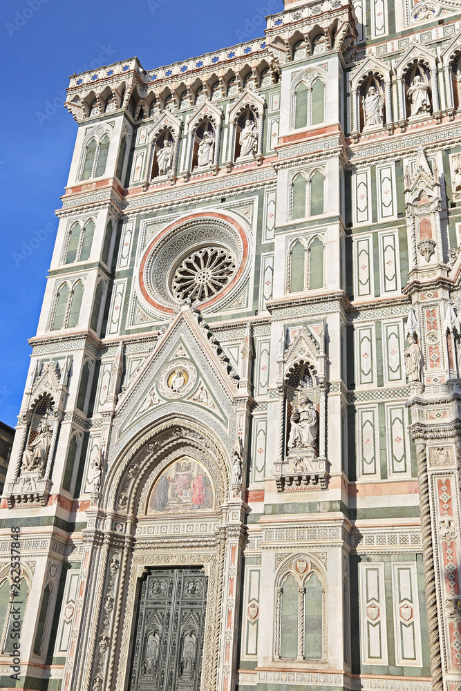 part of the Florence cathedral - Santa Maria del Fiore church Italy - famous italian landmarks