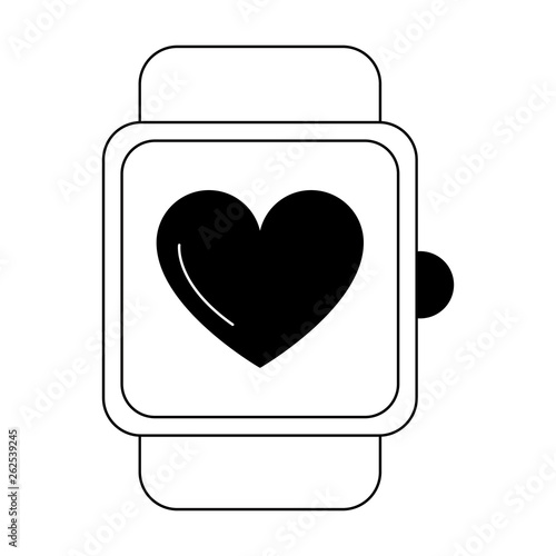 smartwatch fitness tech black and white