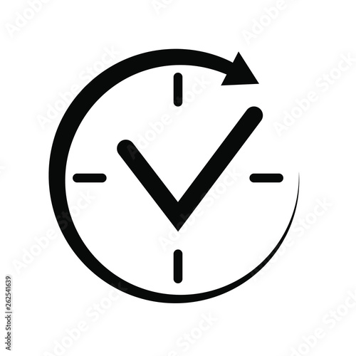 Check mark clock icon