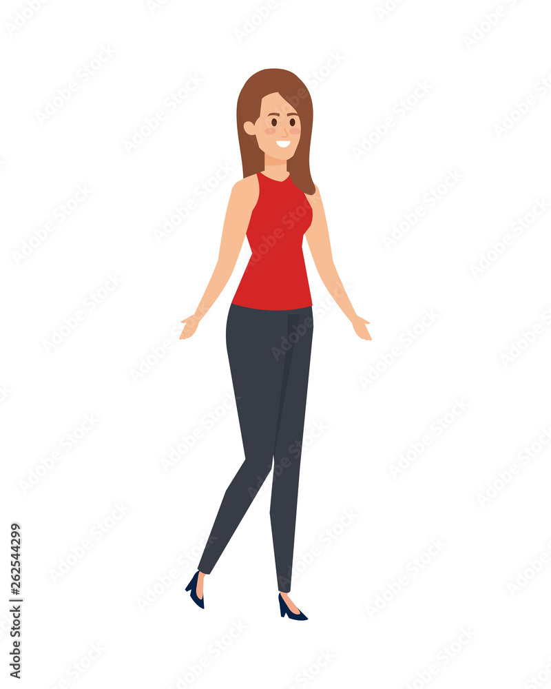 Fototapeta premium beautiful young woman character