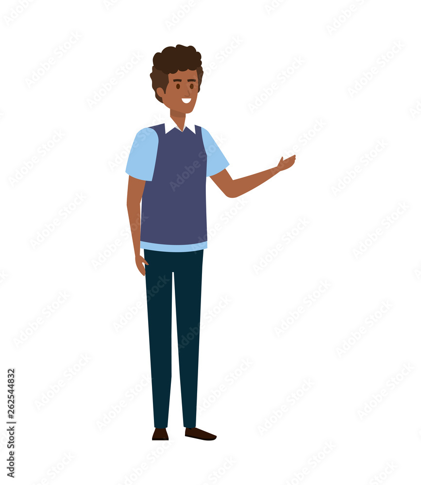 young black man avatar character young black man avatar character