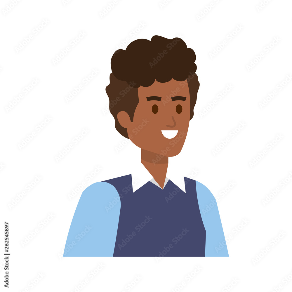 young black man avatar character