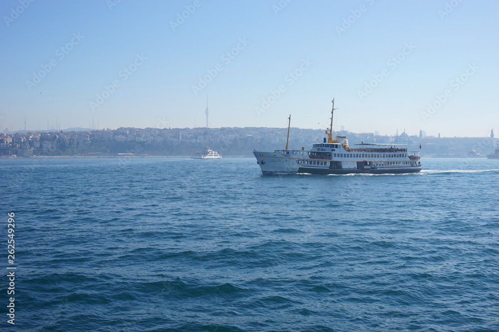 Water transport in Istanbul, March 2018. Turkey.