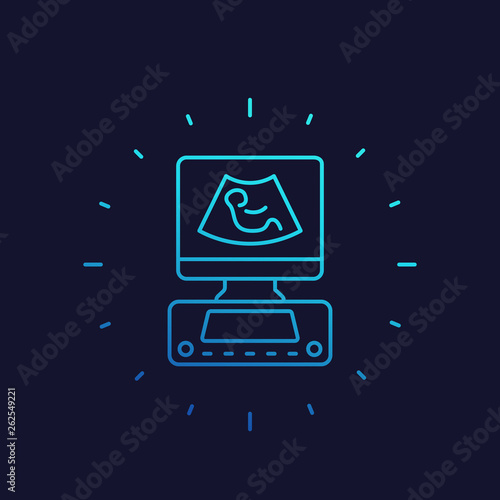 ultrasonography linear icon