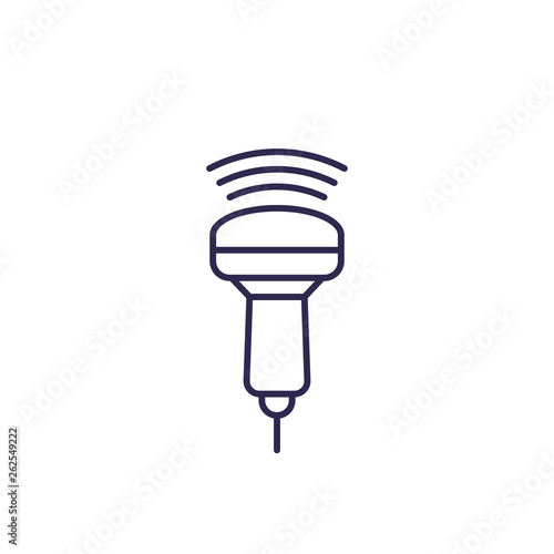 ultrasound icon, line vector