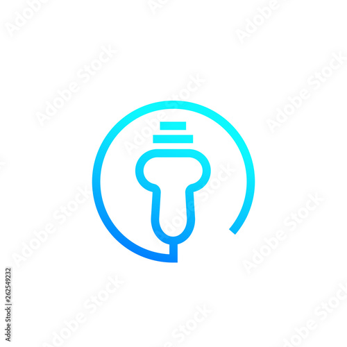 ultrasound, simple line icon