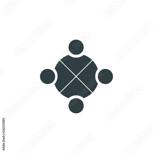 People or Community Flat Icon Design Logo - Vector