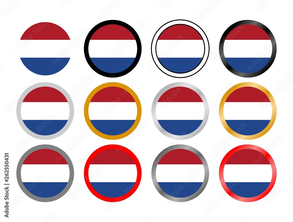 Netherlands state flag in globes Netherlands state flag in globes