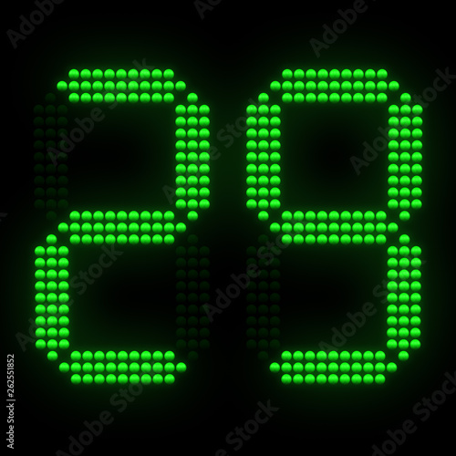 Sports shot clock. 3D rendering.