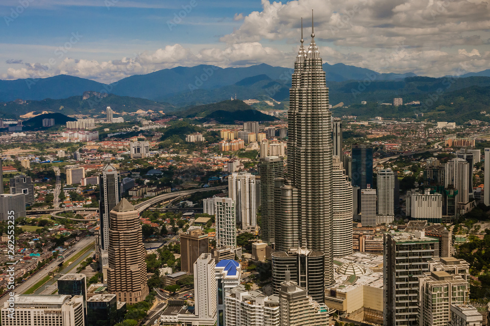 An aerial view of Kuala Lumpur