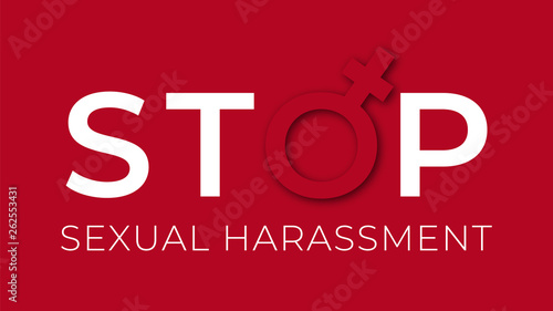 Sexual harassment stop illustration .