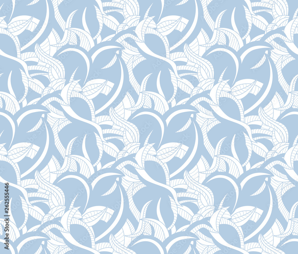 Fototapeta premium Seamless pattern with curves on blue background
