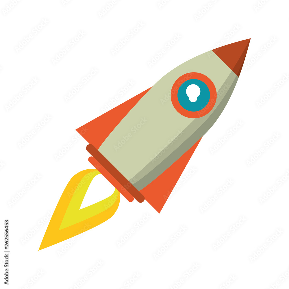 spaceship rocket flying isolated cartoon spaceship rocket flying isolated cartoon