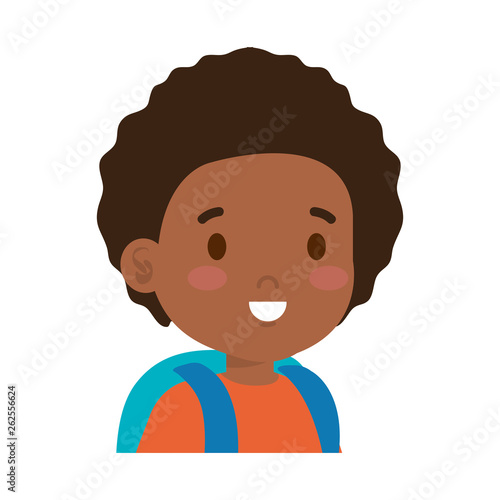 black little student boy