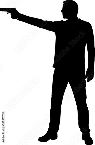 man with a gun silhouette