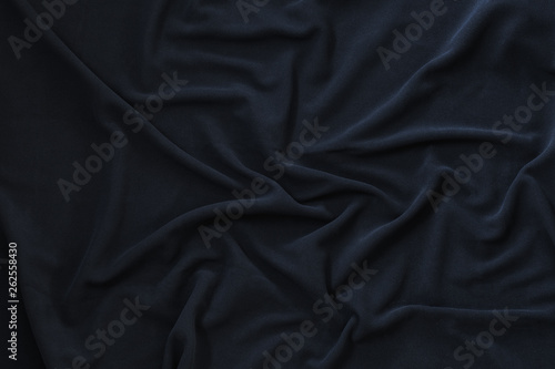 Wavy texture of deep blue fleece