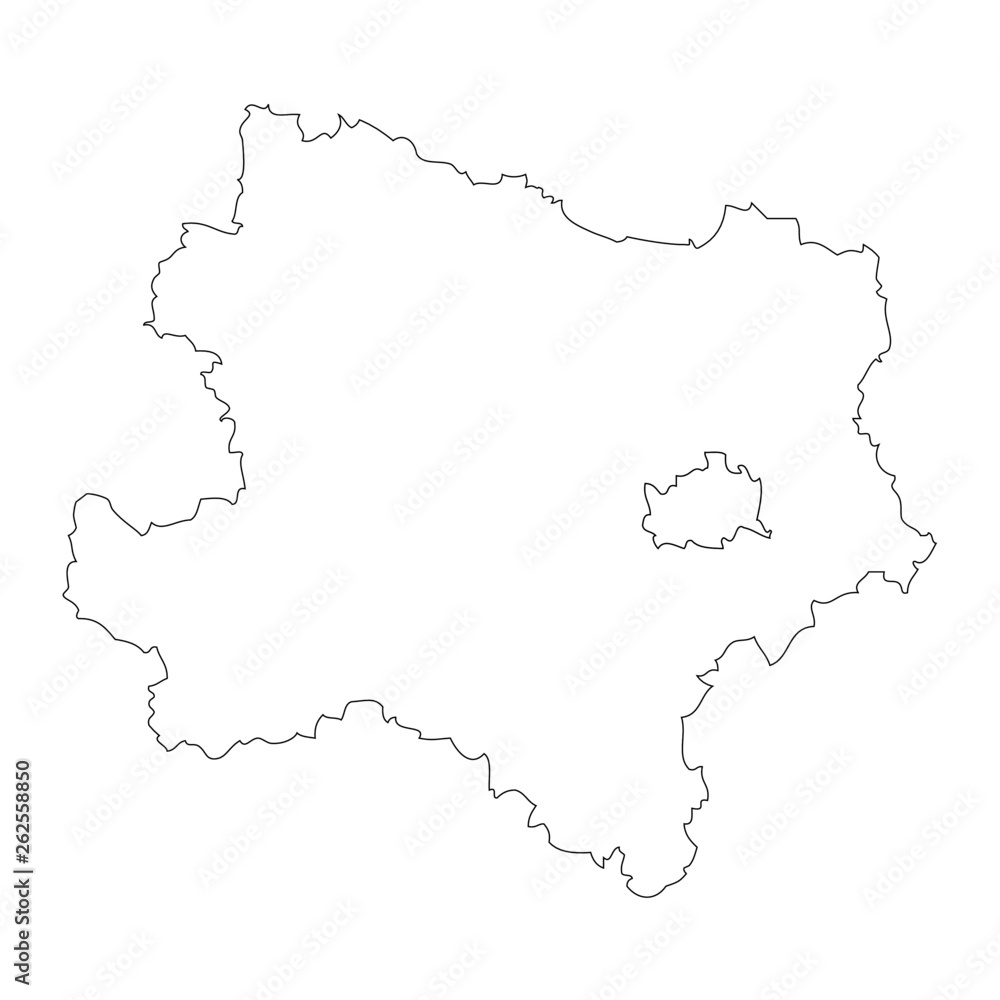 Niederösterreich. Map outline of the Austrian region