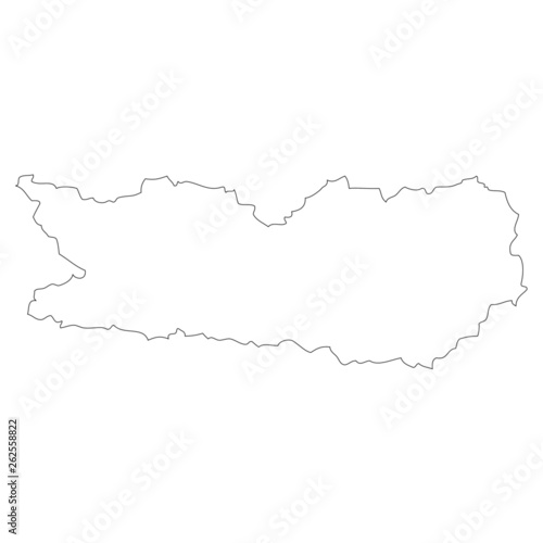 Kärnten. Map outline of the Austrian region