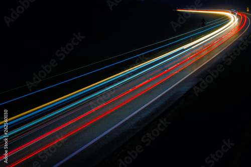 lights of cars with night