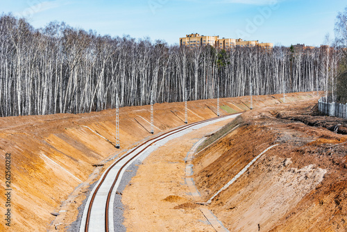 Construction site of the new railway line.