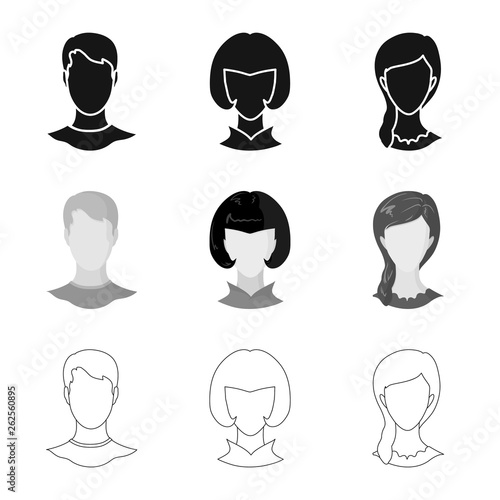 Isolated object of professional and photo icon. Collection of professional and profile stock vector illustration.