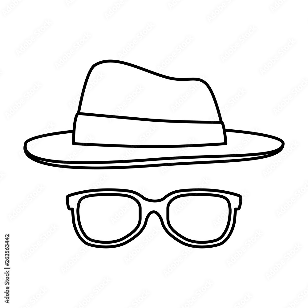summer sunglasses with elegant hat summer sunglasses with elegant hat