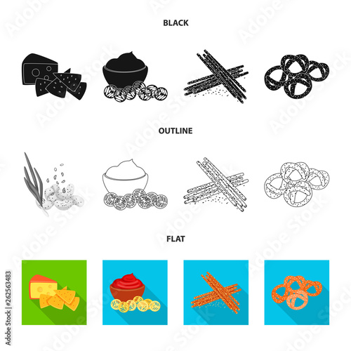 Vector illustration of taste and seasonin logo. Set of taste and organic   vector icon for stock.