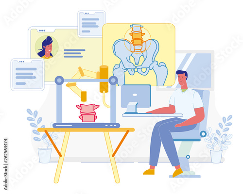 Surgeon Online Appointment Flat Vector Concept