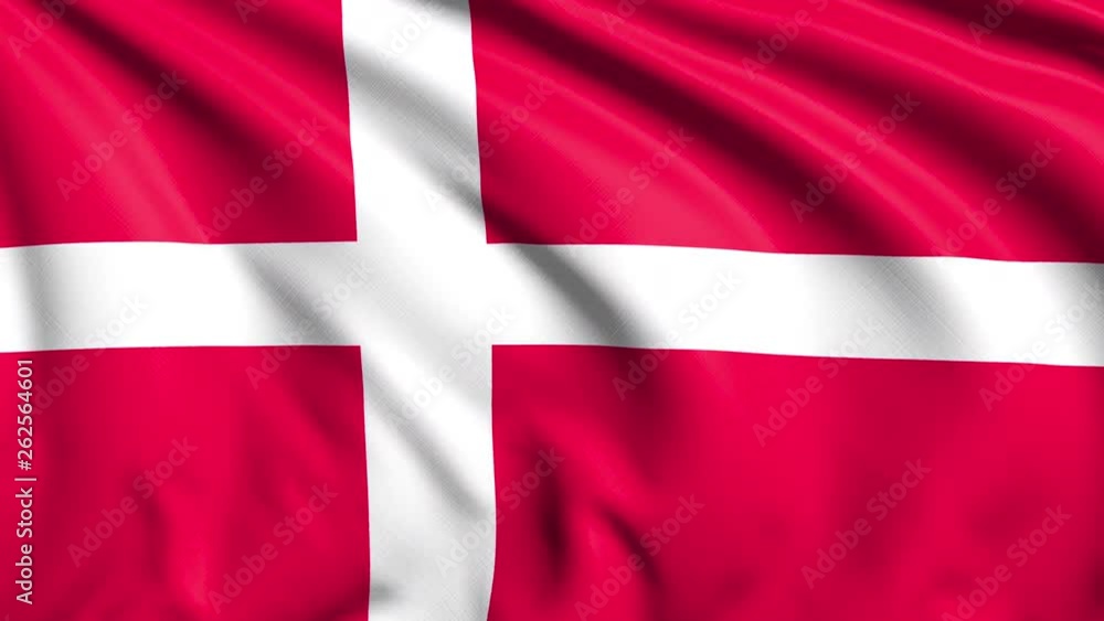flag of Denmark with fabric structure in the wind (loopable) flag of Denmark with fabric structure in the wind (loopable)