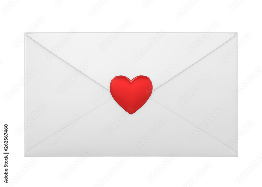 Love Letter Envelope Isolated Love Letter Envelope Isolated