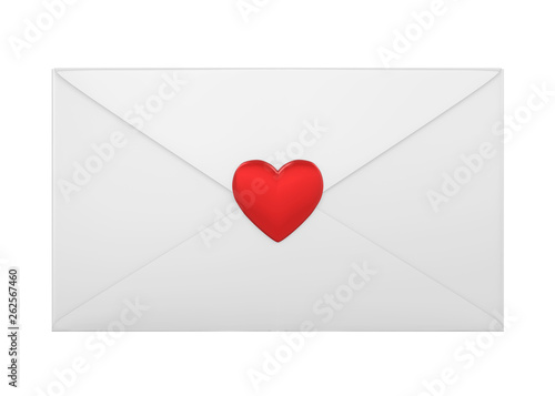 Love Letter Envelope Isolated