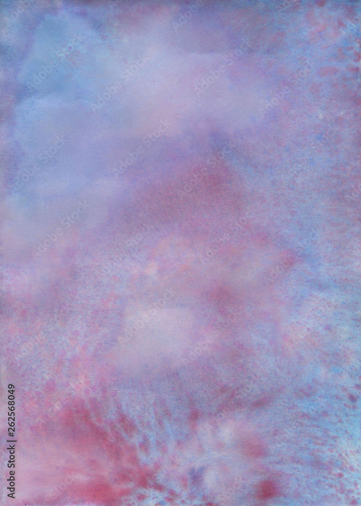 Abstract blue violet pink watercolor acrylic background