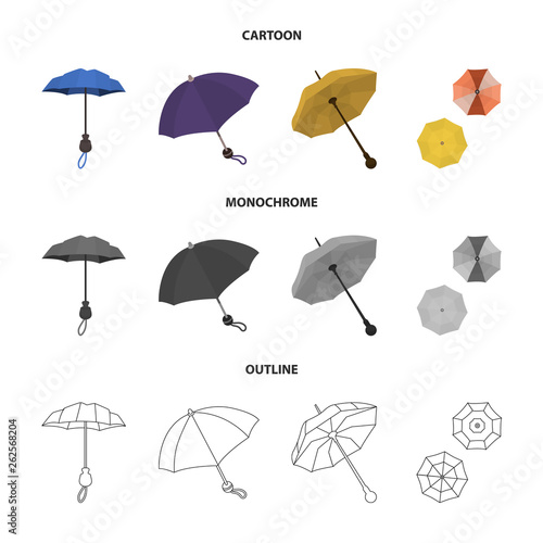 Isolated object of protection and closed symbol. Collection of protection and rainy vector icon for stock.