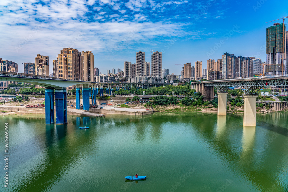 Fototapeta premium View of the Jialing river