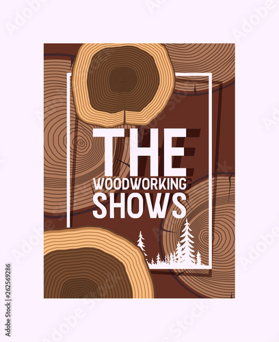 Wood vector pattern wooden circle rings tree log lumbers logging trunks and hardwood timbered materials in sawmill illustration backdrop lumbering of firewoods background wallpaper