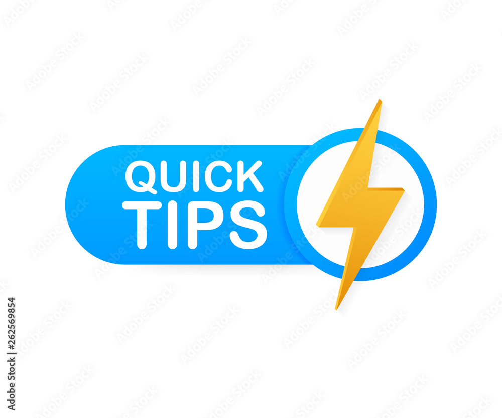 Quick tips, hint, helpful tricks, tooltip for website. Creative banner with useful information. Vector illustration. Quick tips, hint, helpful tricks, tooltip for website. Creative banner with useful information. Vector illustration.