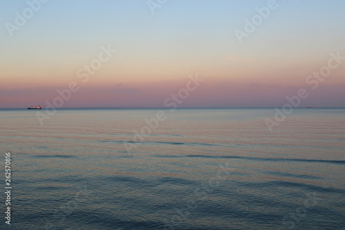 View of Mediterranean sea in the evening  Larnaca  Cyprus