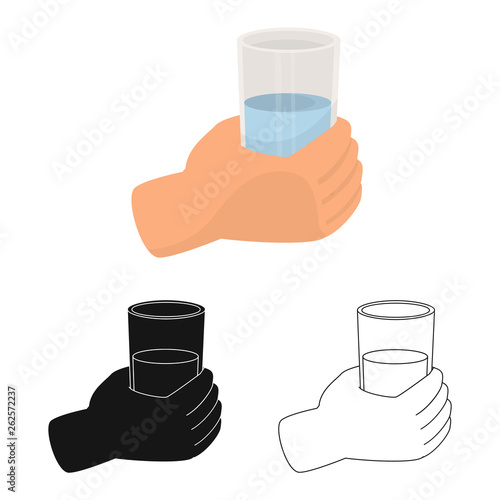 Vector design of water  and drink symbol. Set of water  and glass  stock vector illustration.
