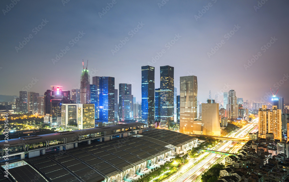 Modern urban architecture scenery in Shenzhen, China