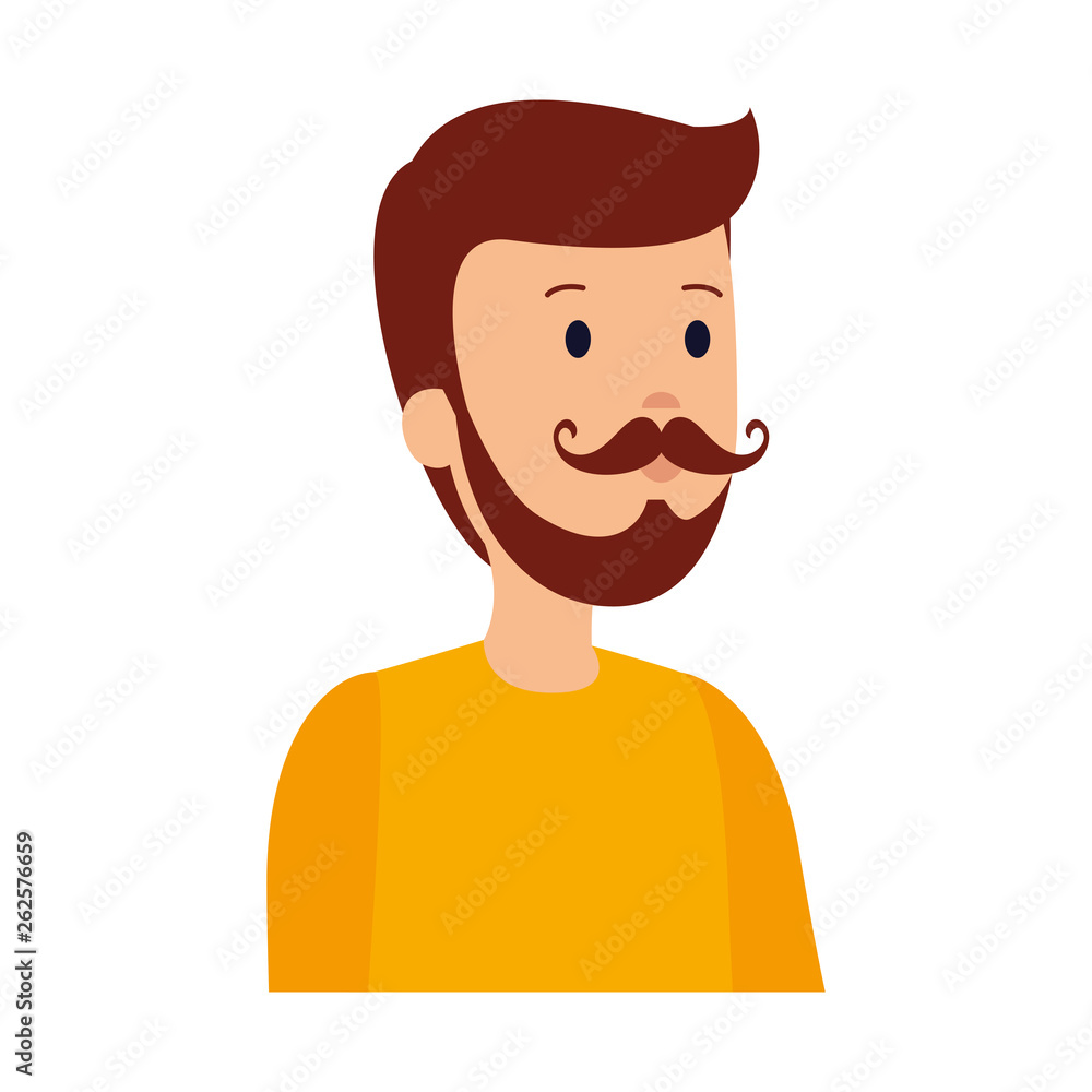 young man with beard character